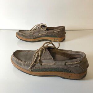 Sperry Top Sider Leather Boat Shoes Mens Size 11M Brown Non Marking Sole Loafer